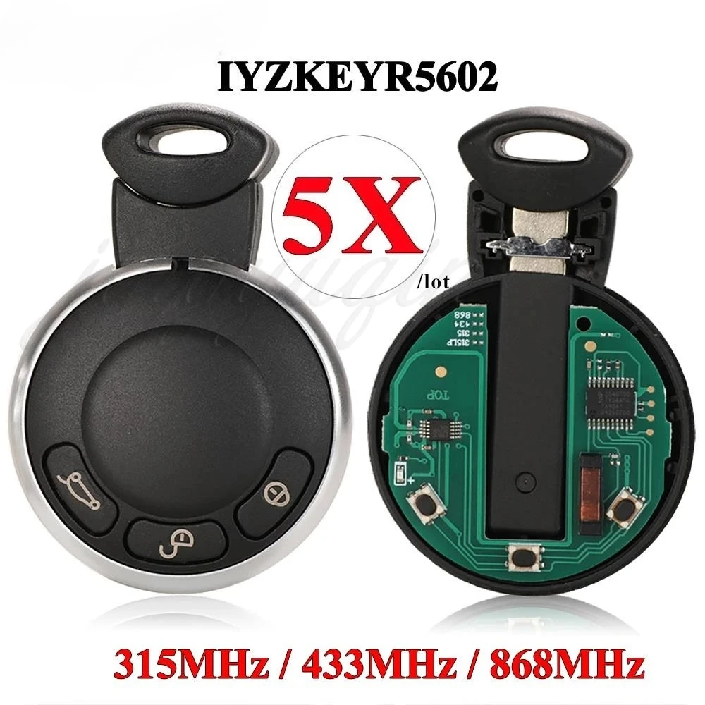 

5 шт. KR55WK49333 315/433/868 МГц ID46 PCF7953 удаленный ключ от машины для BMW MINI COOPER S ONE D CLUBMAN COUNTRYMAN CABRIO