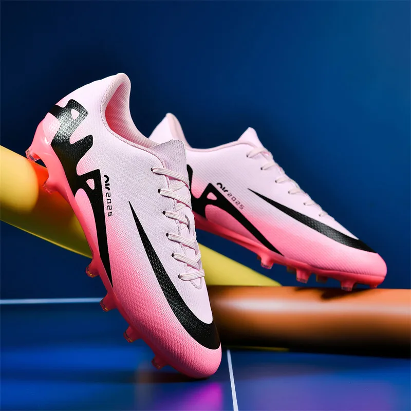 New Hot Sale Ultralight Soccer Shoes Cleats Men Breathable Indoor Football Boots Long Spikes Sneakers Training Drop Shipping