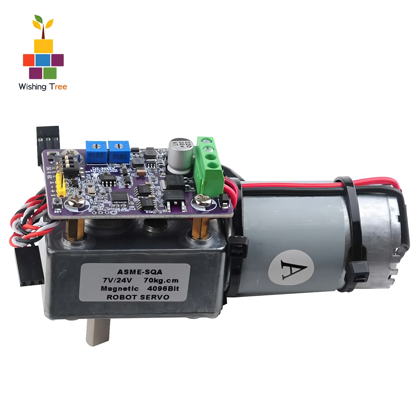 

ASME-SQA 70kg.cm Servo Worm Gear Reducer with Self-Locking Magnetic Encoder for Robot Arm and Valve Control