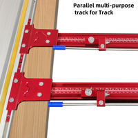 Repeat-Cutting Parallel Rail Guide System for Festool & Makita Circular Saw Tracks - Aluminum Alloy Track Saw Rail Angle Clamp