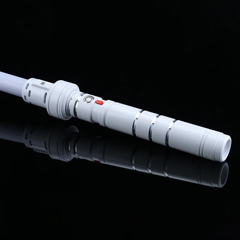 Metal white lightsaber with color changing pixels and stretchable laser sword app. High end toys suitable for cospla props gift
