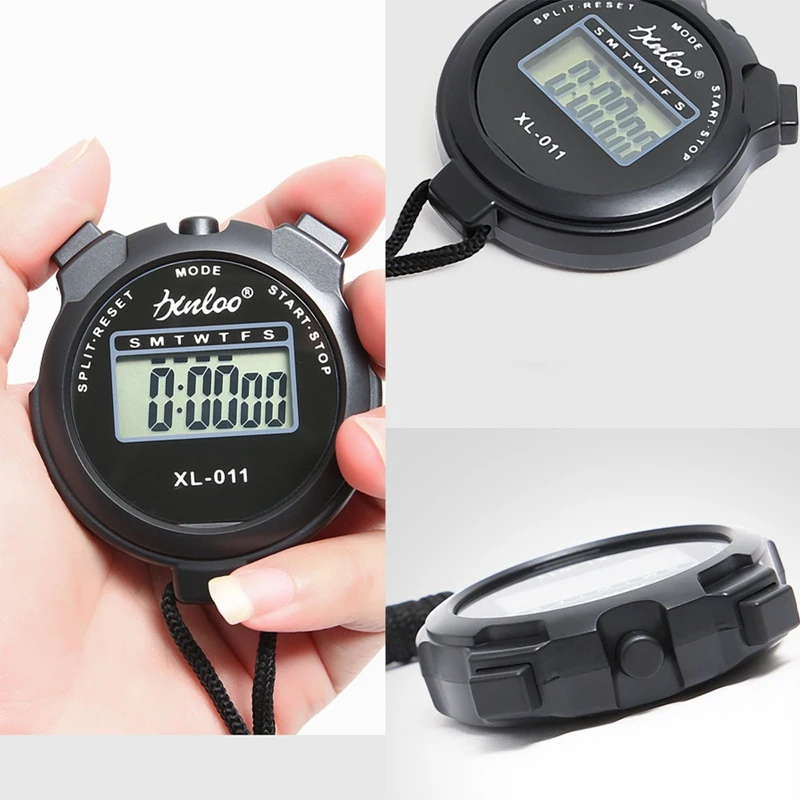 Portable Handheld Sports Stop Watch Digital Display Fitness Timer Counter 4Colors For Sports Stopwatch Chronograph