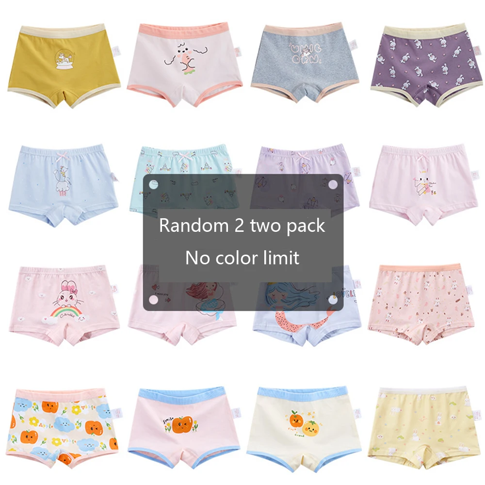 Girls Panties Kids Cotton Underwear Children's Briefs Cherry Cartoon Short 4Pcs/lot image 6