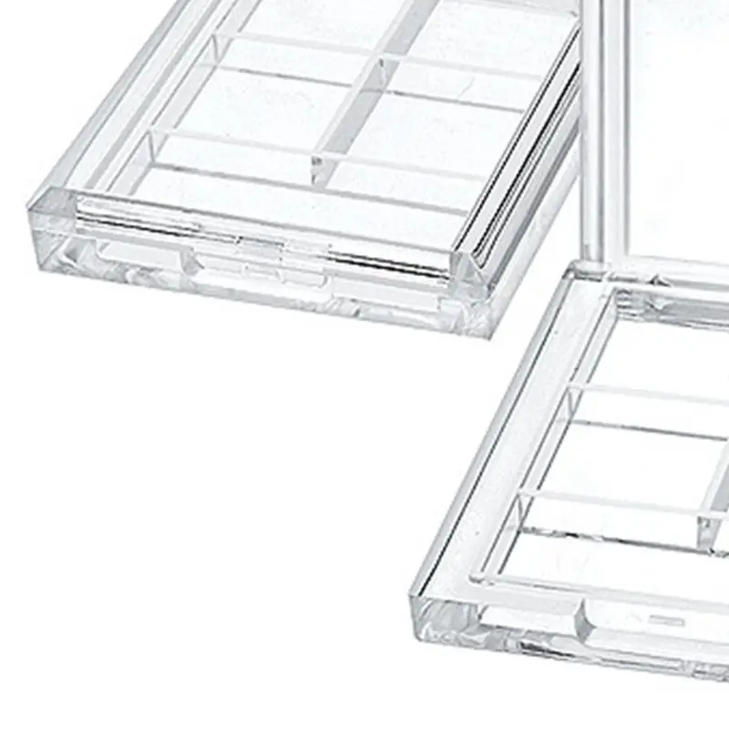 4 lưới Phấn mắt hình chữ nhật Sắc tố Hộp đựng rỗng Bảng nhựa trong Por Dropshipping