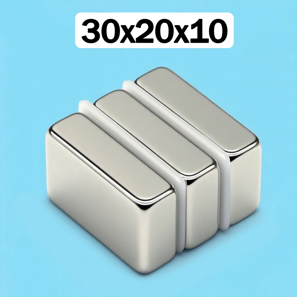 Garage Storage Tools Neodymium Magnet NdFeB Square 30x20x10mm High Adsorption Heavy Duty Rust Resistant Industrial
