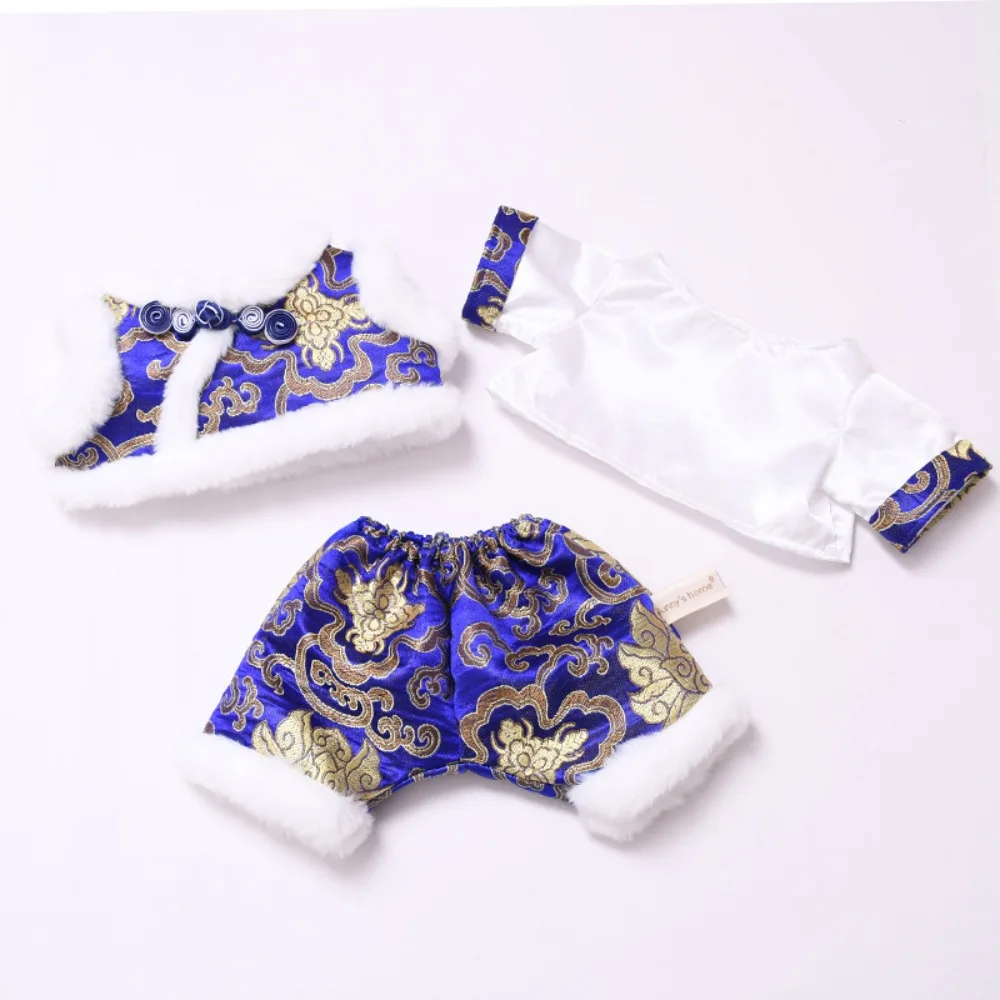 For 38cm Labubu Doll Clothing New Year Tang Suit Dress Up Love Clothes Dolls Accessories Changing Dress Playing House Game Toys