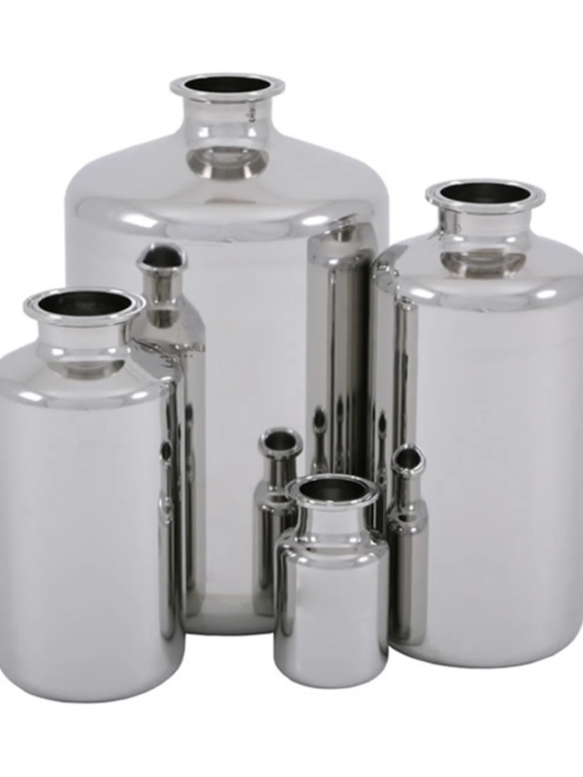 Hygienic grade 316L stainless steel sterilization tank, quick packaging, clamp type sealed tank, inoculation bottle