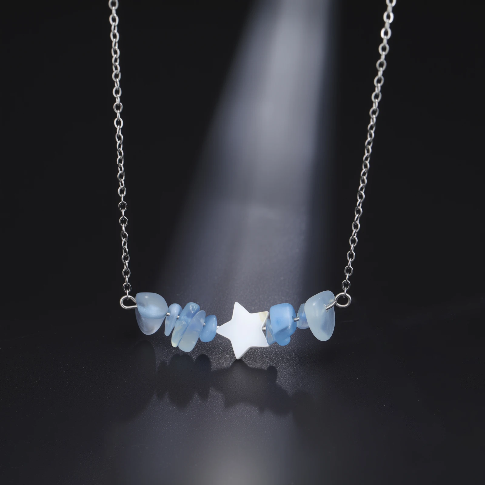 

COOLTIME Fashion Star Women Necklace Stainless Steel Blue Stone Choker Necklace Jewelry Best Wishies Gifts