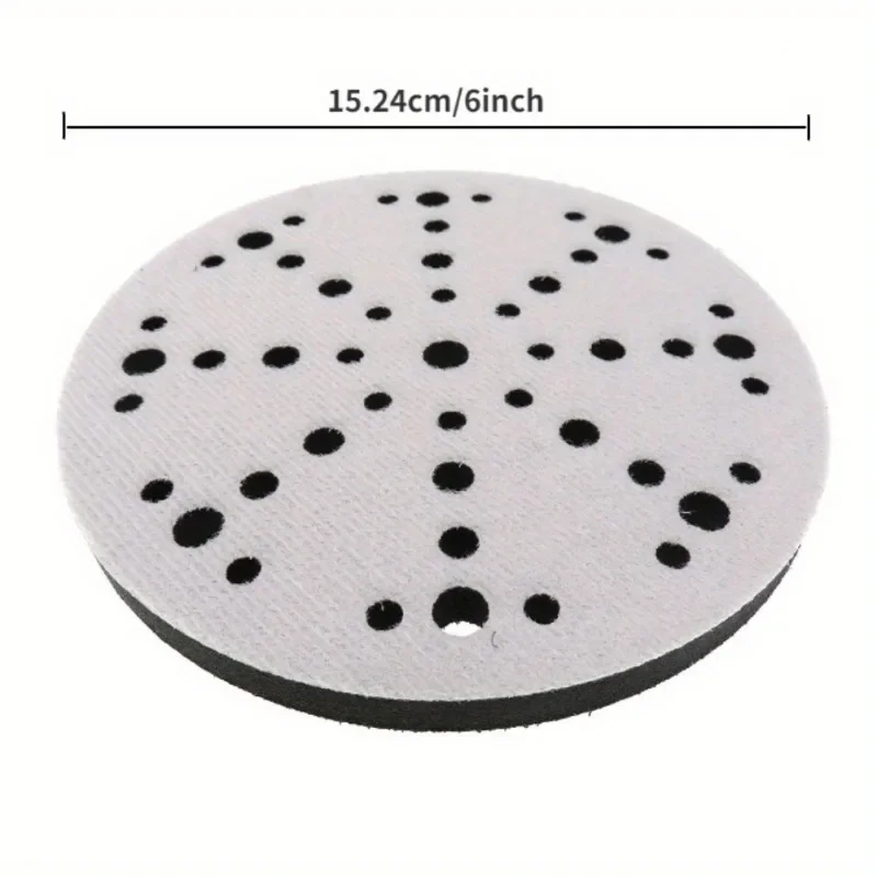 6-Inch 49 Holes Hook and Loop Soft Sponge Cushion Interface Buffer Pad Sponge Cushion Self-adhesive Sandpaper Disc Polishing