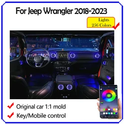 Gialulimn LED Backlight For Jeep Wrangler Rubicon JL gladiator 2018-2023 Ambient Light kit Atmosphere Lamp mood lighting