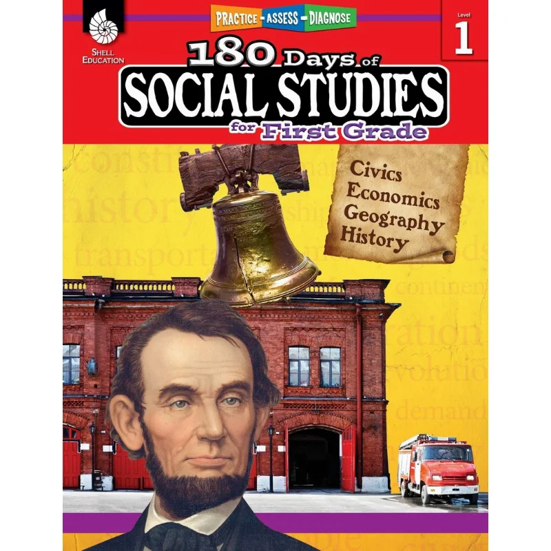 180 Days Of Social Studies Grade 1 Kathy Flynn Shell Education 9781425813932 Book