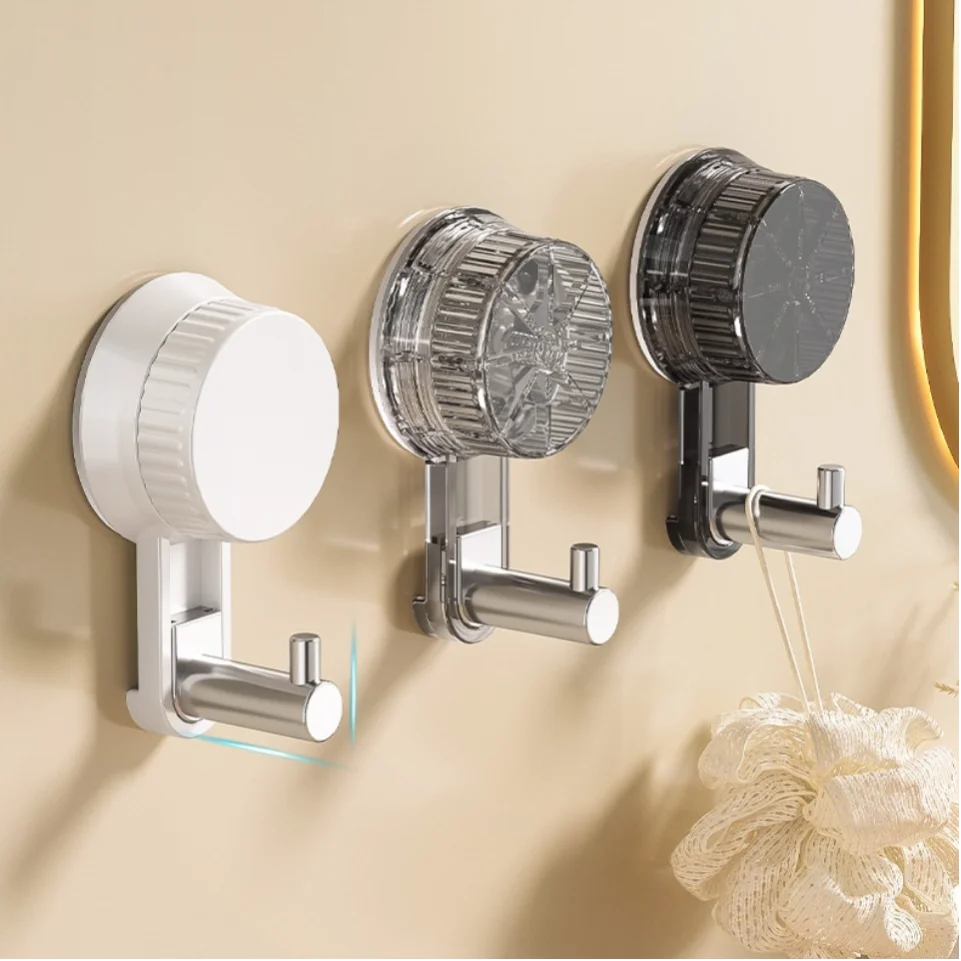 

Крючок на присоске без перфорации Крючок для одежды в ванной комнате Прочный и бесшовный вакуумный одинарный съемный крючок