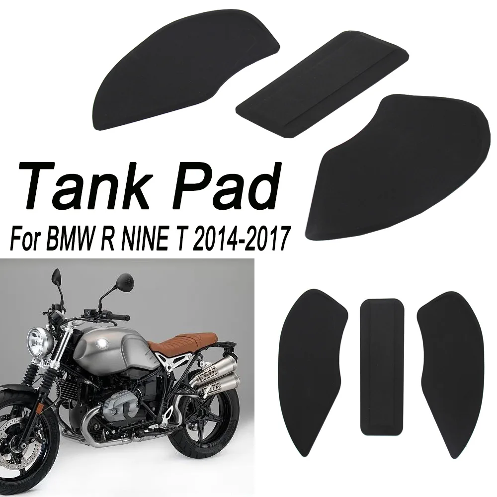 For BMW R NINE T 2014-2017 Black Sticker Anti Slip Fuel Tank Pad Side Gas Knee Grip Traction Pads