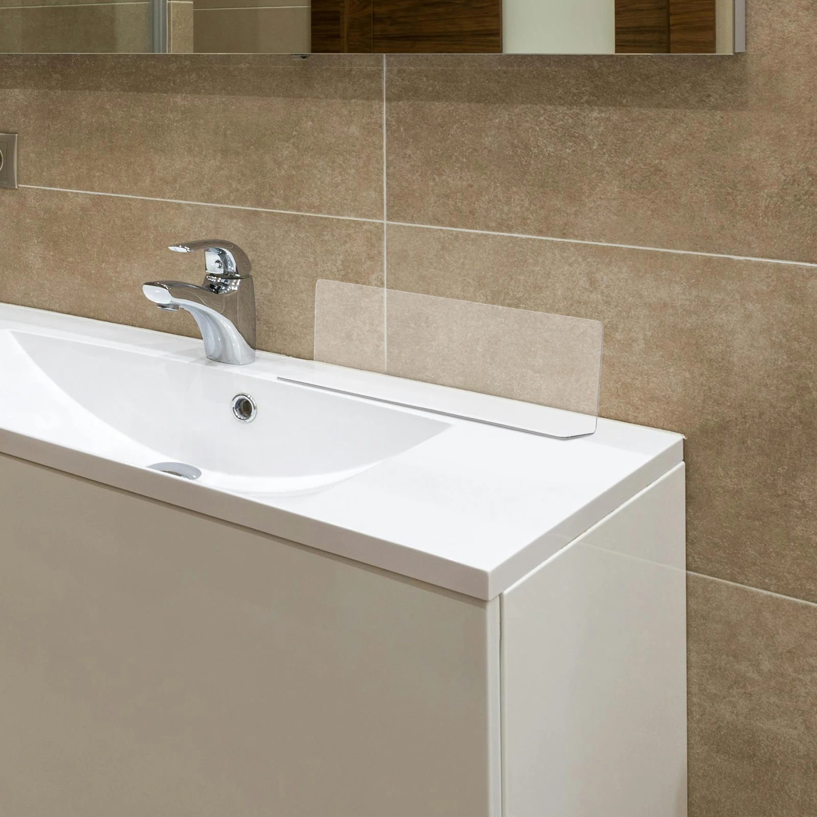 

s Bathroom Sink Splash Guard Bathtub Corner Water Barrier Shower Guards PVC Material Easy Installation Anti Splash Baffle Tub