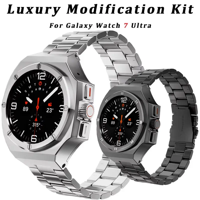 luxury-stainless-steel-strap-modification-kit-case-for-samsung-galaxy-watch-7-ultra-47mm-bracelet-for-galaxy-watch-ultra-47mm
