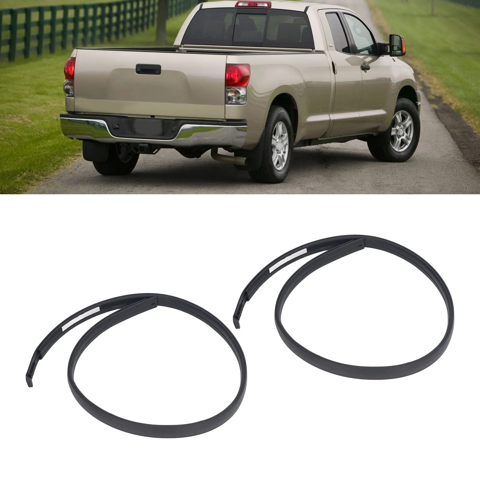 2Pcs Roof Drip Molding Weatherstrip 755510C050 Replacement for Tundra Double Cab 2007 to 2020