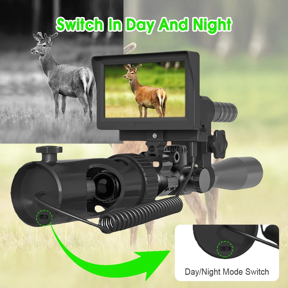 

3 million pixel rifle scope equipped with a 4.3-inch high-definition large screen, suitable for shooting and hunting telescopes