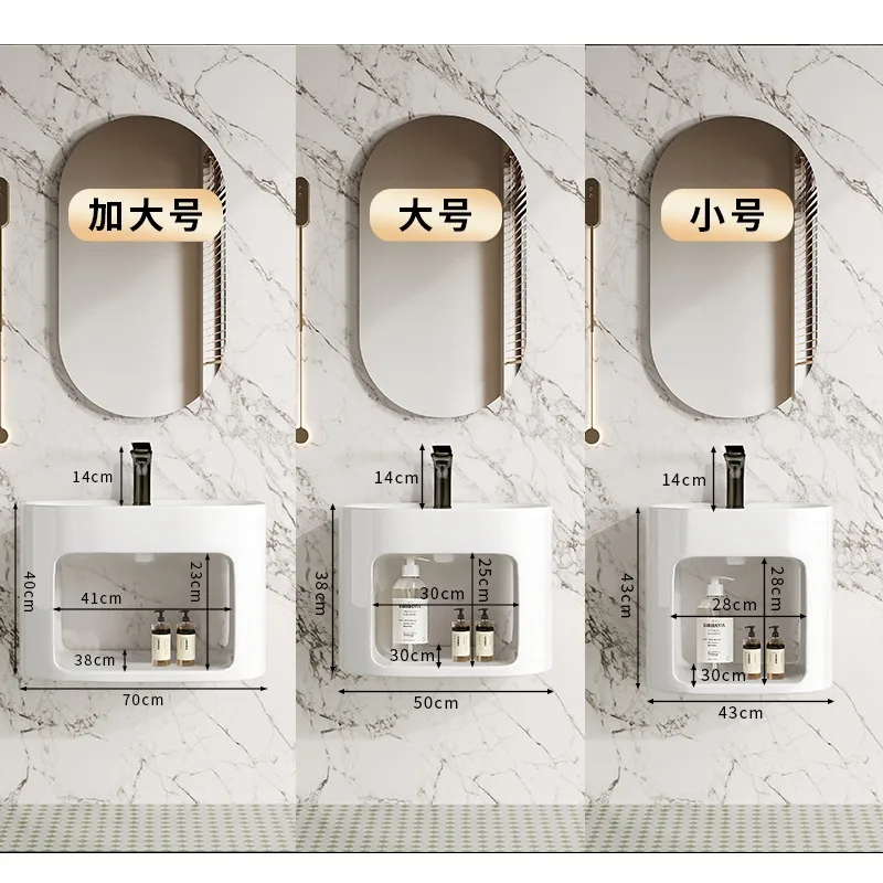 Cream wind wall-mounted oval ceramic wash basin, bathroom wash basin, wash basin, sink basin deepening