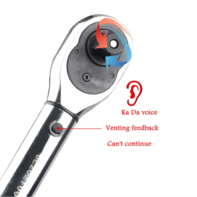 Torque Key Wrench Tool 1/4 3/8 1/2 Inch Square Drive Two-Way Precise Preset Mirror Polish Spanner Accurately Torque 5-210N.M