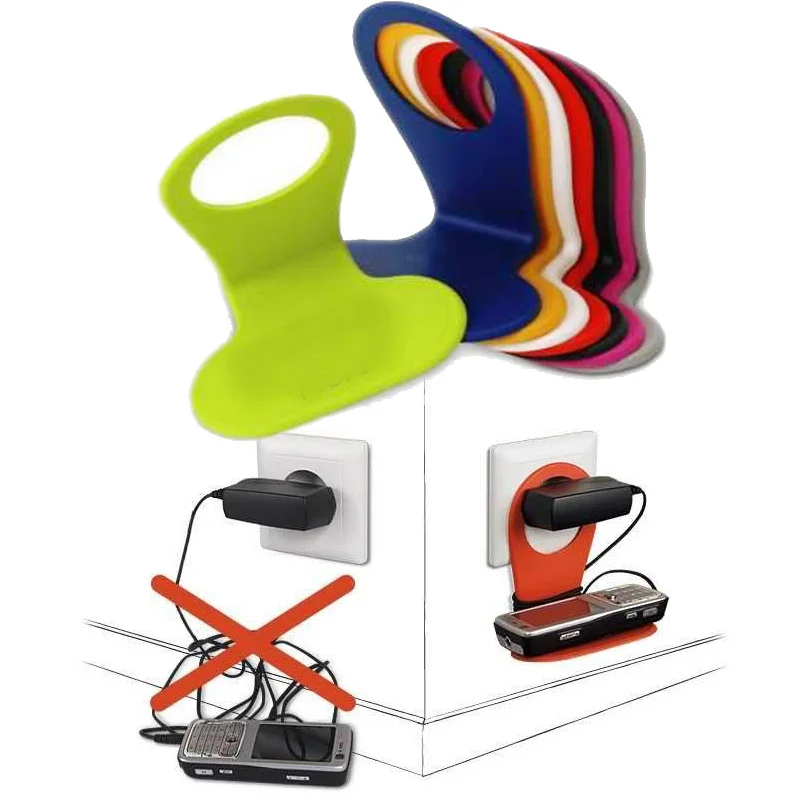 Novel Plastic Phone Charge Holder With Winder Function Cord Wire Organize Holder Phone Accessories Cheap Promotion Gifts