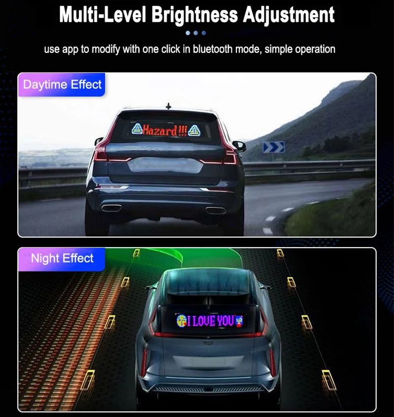 LED luminous matrix pixel panel USB 5V Bluetooth application control can customize text doodle scroll text animation