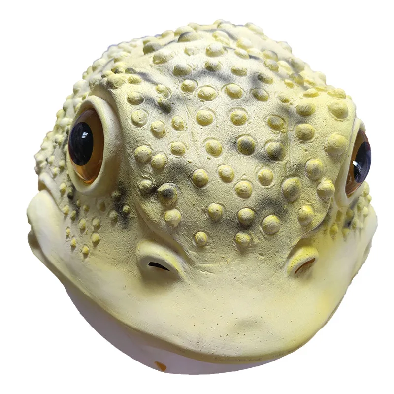 Golden Toad Mask for Halloween, Funny Party Dress up, Makeup Ball Props, Latex Animal Headgear,Makeup Ball Props