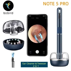 Bebird-limpiador de oídos Note5 Pro, palitos de eliminación de cera Visual para los oídos, pinzas endoscópicas HD 2 en 1, Mini cámara otoscopio para el cuidado de la salud