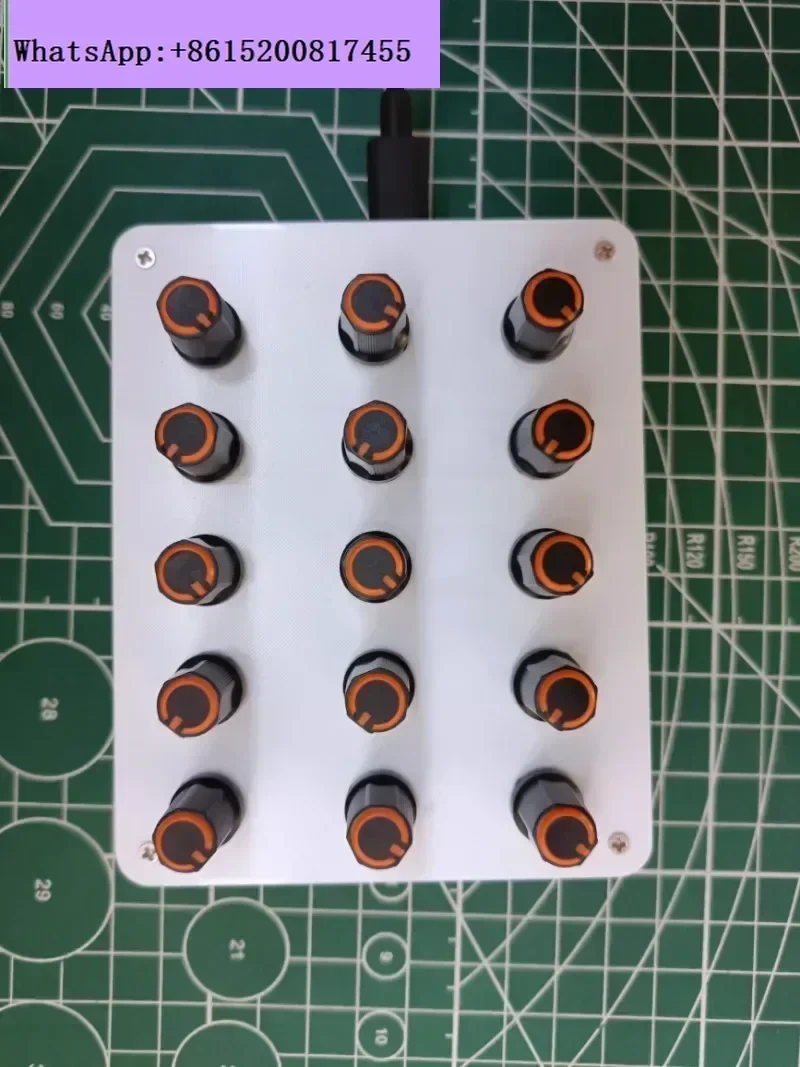 カスタムcc情報ミディコントローラー,15ノブ,ボリューム,USB-Cインターフェイス,音楽ホスト,ソフトウェア