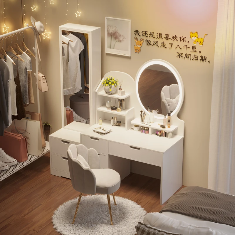 

Modern Simple Makeup Table in The Bedroom, Small Ins Style, New Internet Celebrity Small Apartment Dressing Table