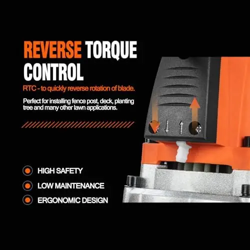PROYAMA 1700W Electric Auger Post Hole Digger Earth Auger, Reverse Control | Corded Post Hole Auger with 4