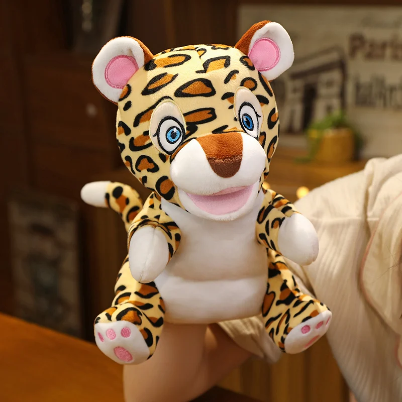 Animali di peluche ripieni Giocattoli Burattino da dito a mano Bambole Kawaii Giocattoli educativi per bambini Apprendimento e istruzione Scimmia Tigre Regalo per bambini