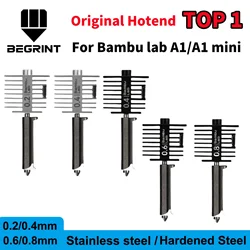 Bamboo A1 3D Printer hotend Kit For Bambu Lab 3D printer Accessories A1/A1Mini hotend 0.2mm/0.4mm/0.6mm/0.8mm Hardened steel Kit