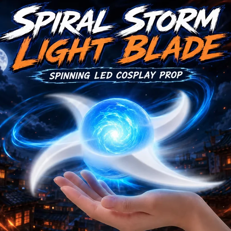 New Arrival Spiral Wristband Windmill Spiral Light Blade Shuriken Cosplay Props Glowing Toys Laser Sword Anime Accessories