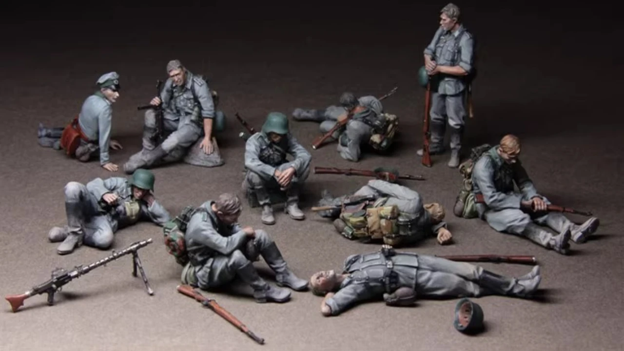 1/35 Die Cast Resin Model Assembly Kit Tank Soldier Unpainted Model 10 Person Set