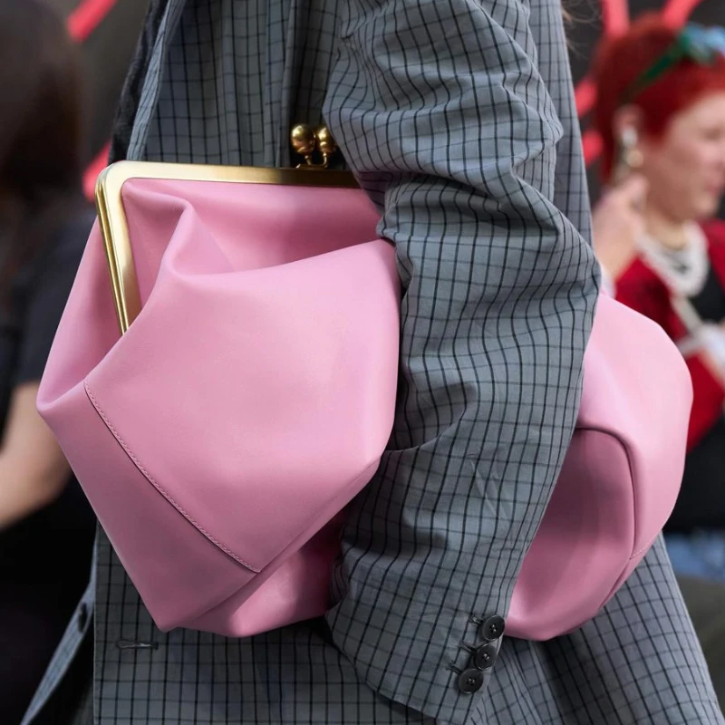 Bolso de Noche con Cierre de Clip, Diseño de Moda, Gran Capacidad, Piel Sintética, para Mujer, 2026, Nuevo, Tipo Clutch, Bolso de Hombro