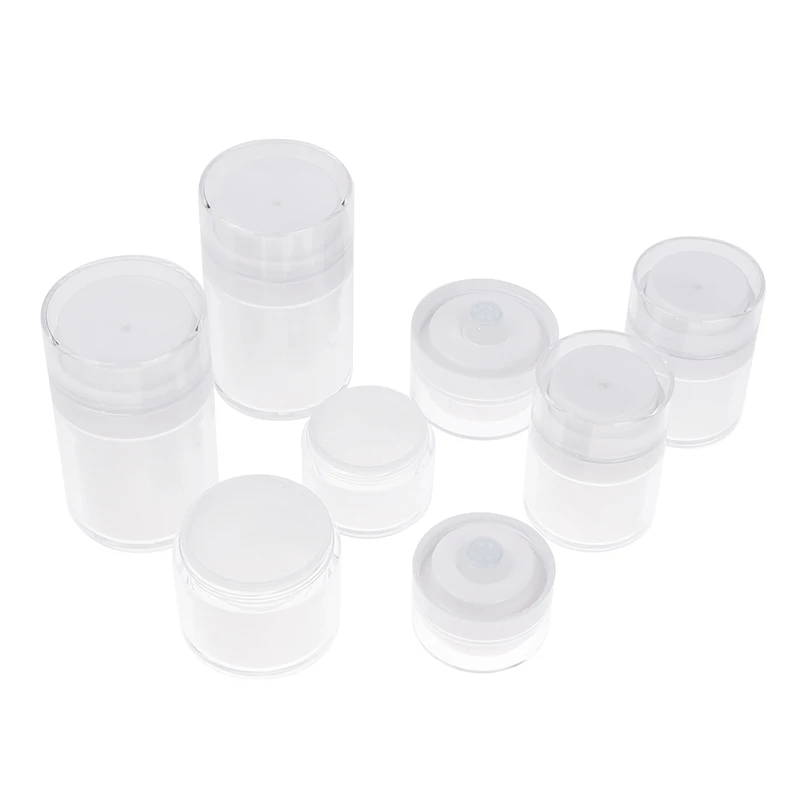 15g-100g Airless Lege Pomp Pot Hervulbare Crèmes Gels Lotions Dispenser Reizen Lekvrij Cosmetische Container Vacuüm fles