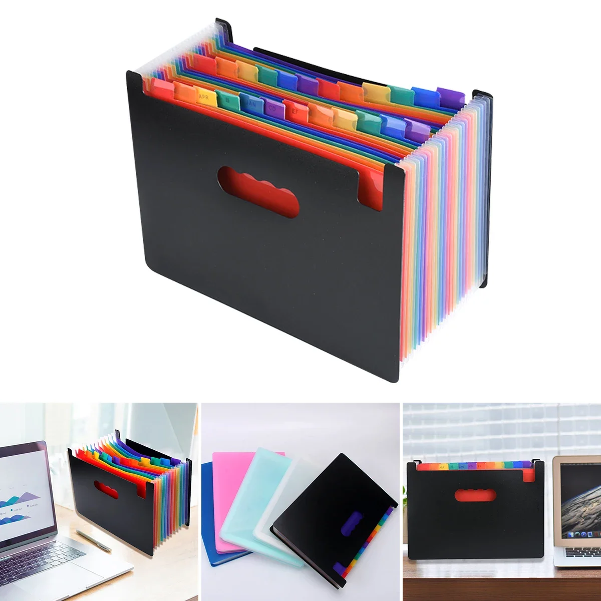 

Expanding Files Folder Table Vertical Test Paper Data Folder 12/24 Pockets Portable A4 Expandable File Organizer High Quality