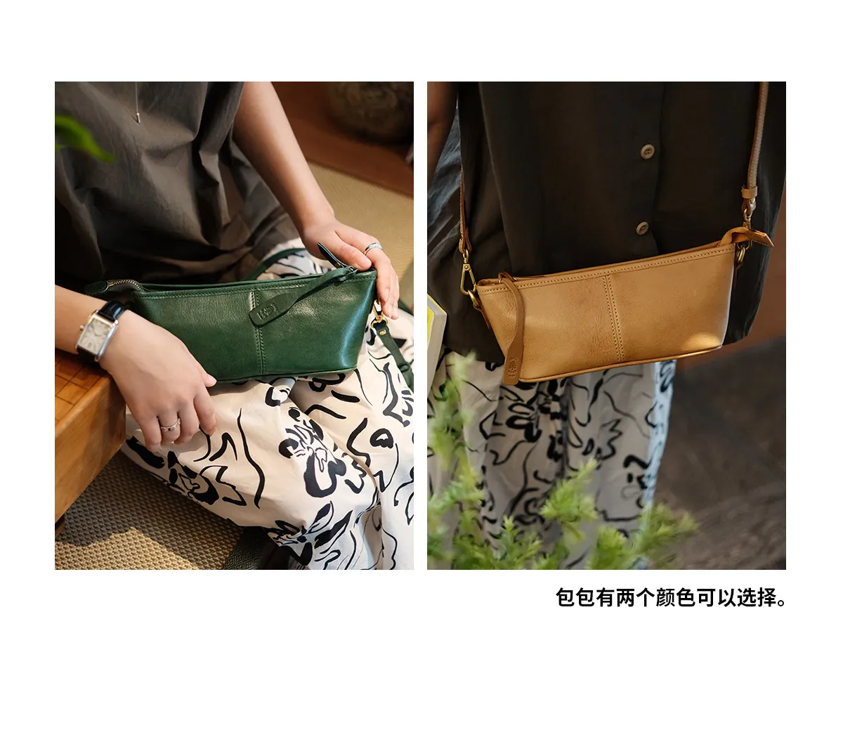 Modische Designer-Umhängetasche aus echtem Leder für Damen, kleine grüne Crossbody-Tasche, Wochenend-Party-Luxus-Schultertasche aus Kuhleder – Detail 5