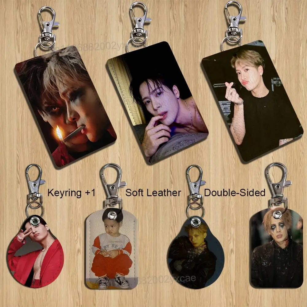 

100 Ways Cruel Jackson Wang Keychain Holder Suitable For Subway Bank Card Bus Card Badge Holder Wallet Card Textured pattern