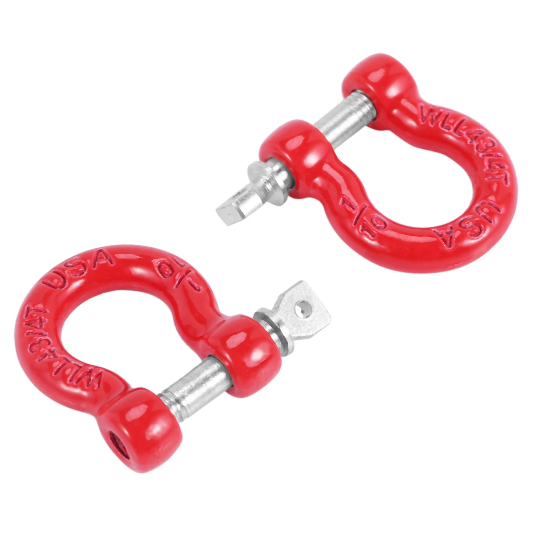 8Pcs Metal Front Rear Bumper Trailer Hook Tow Shackle Rescue Hook for 1/10 RC Rock Crawler Car TRX4 -4 SCX10