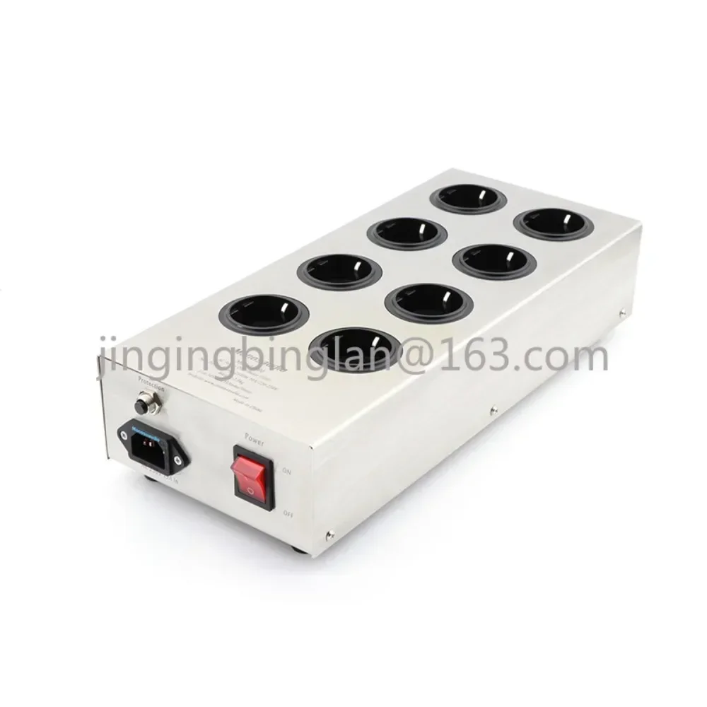 AC 220-250V HIFI E800HiFi Power Filter Device Schuko Socket 8 Way AC Power Conditioner Audiophile Grade Power Purifier