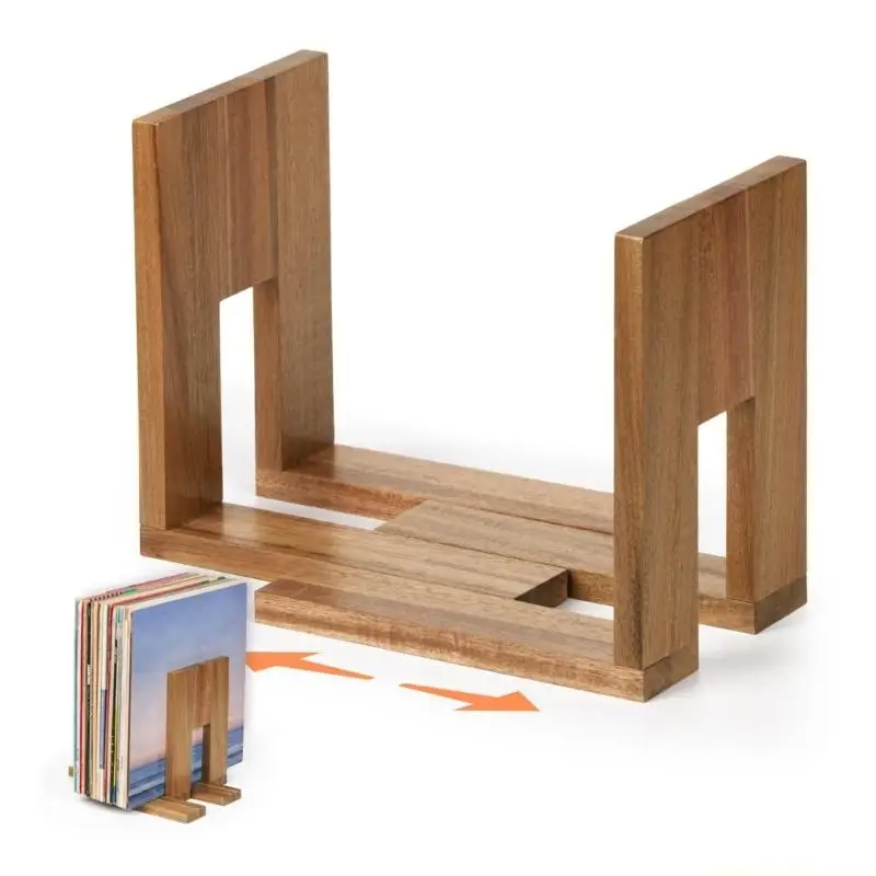 Bookshelf For Desk Adjustable L Book End Magazine Album Organiser Stand for Living Room Bedroom Offices