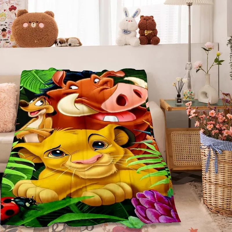

Одеяло с мультяшным рисунком короля льва, детская комната с мультяшным анимационным 3D рисунком, детское одеяло для сна, для спальни, прикроватное одеяло, праздничный подарок