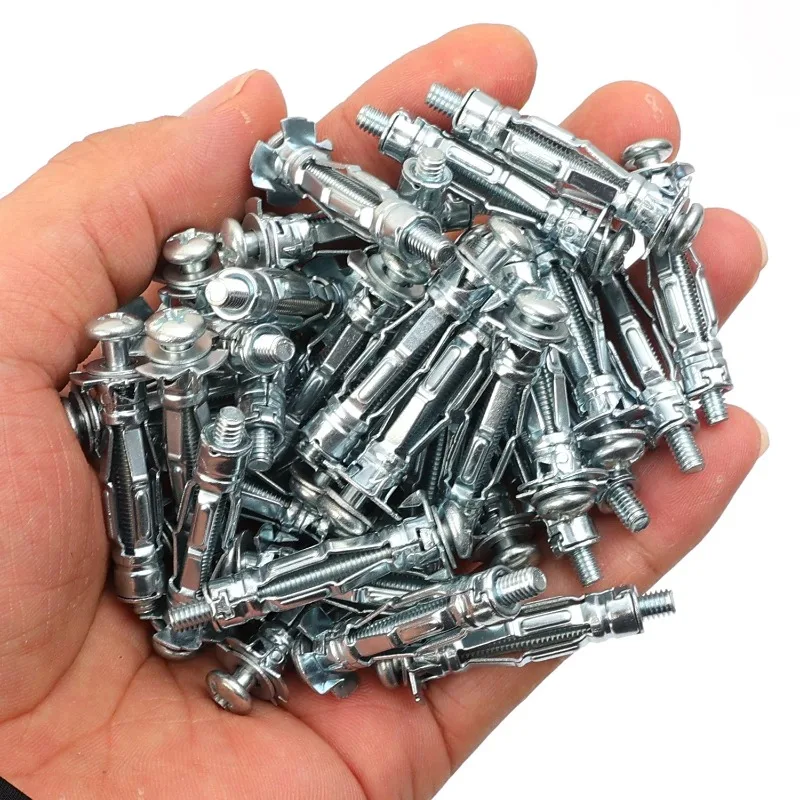 10/100 قطعة M4 الثقيلة مولي بولت الكربون الصلب التوسع المراسي المجوفة جدار السحابات لتثبيت تركيب الجصي الجافة #2