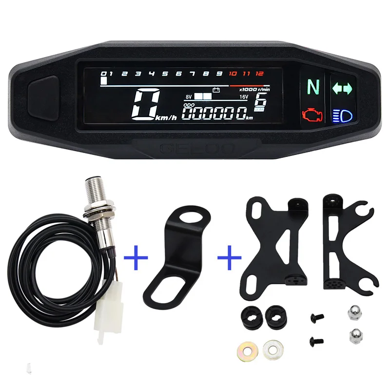 

New Mini Universal RPM Meter Speedometer Digital Odometer Electric Injection Carburetor Instrument For Russian KR200 Motorcycle