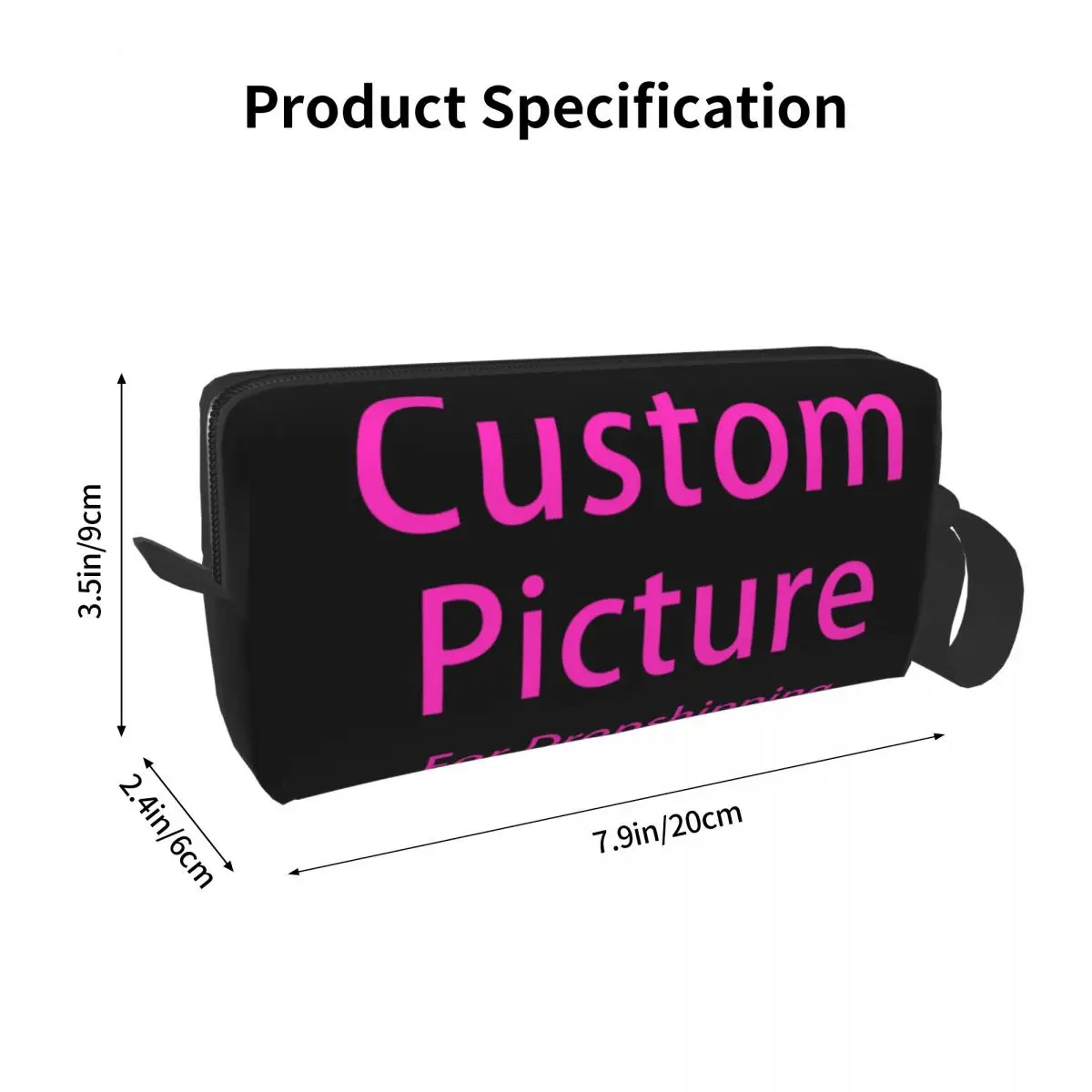 Kawaii Personalized Custom Photo Logo Travel Toiletry Bag Women Customized DIY Print Makeup Cosmetic Bag Beauty Storage Dopp Kit