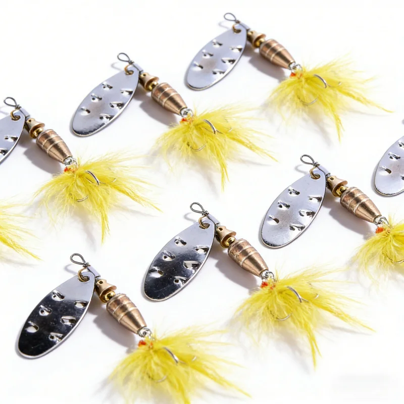 

4GL веса, 8 см, металлические рыболовные крючки с блестками и перьями, 10 упаковок, приманка для рыбалки, принадлежности для рыболовных снастей