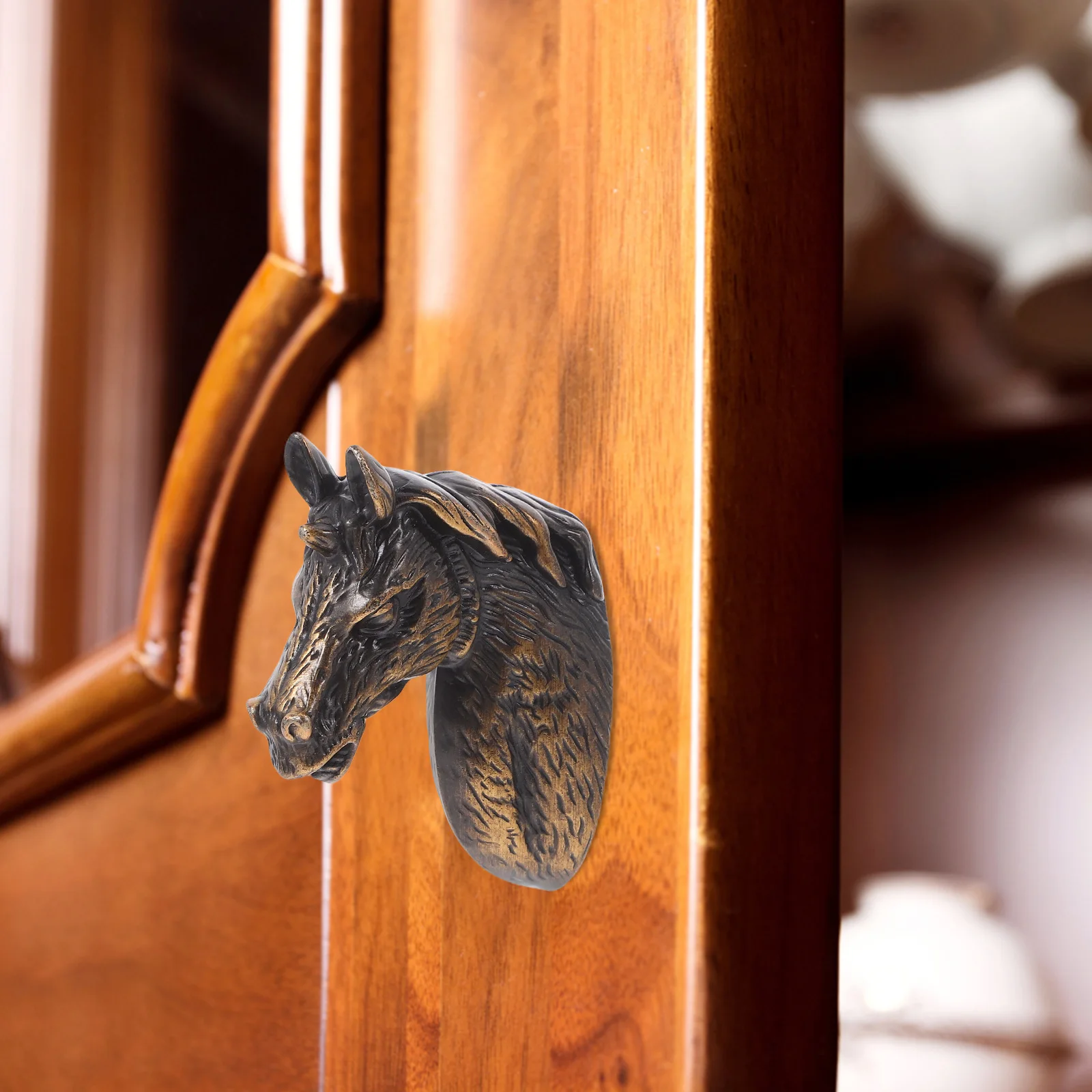 

Elegant Horse Head Knobs Decorative Furniture Handles Modern Design Sturdy Materials Easy Installation Various Colors Rustic