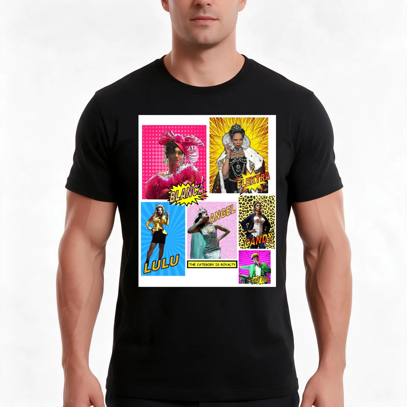 Strike A Pose....The Category Is Royalty T-Shirt, Summer Casual Cotton Tee, Oversized Streetwear Tops, Vintage Graphic Print