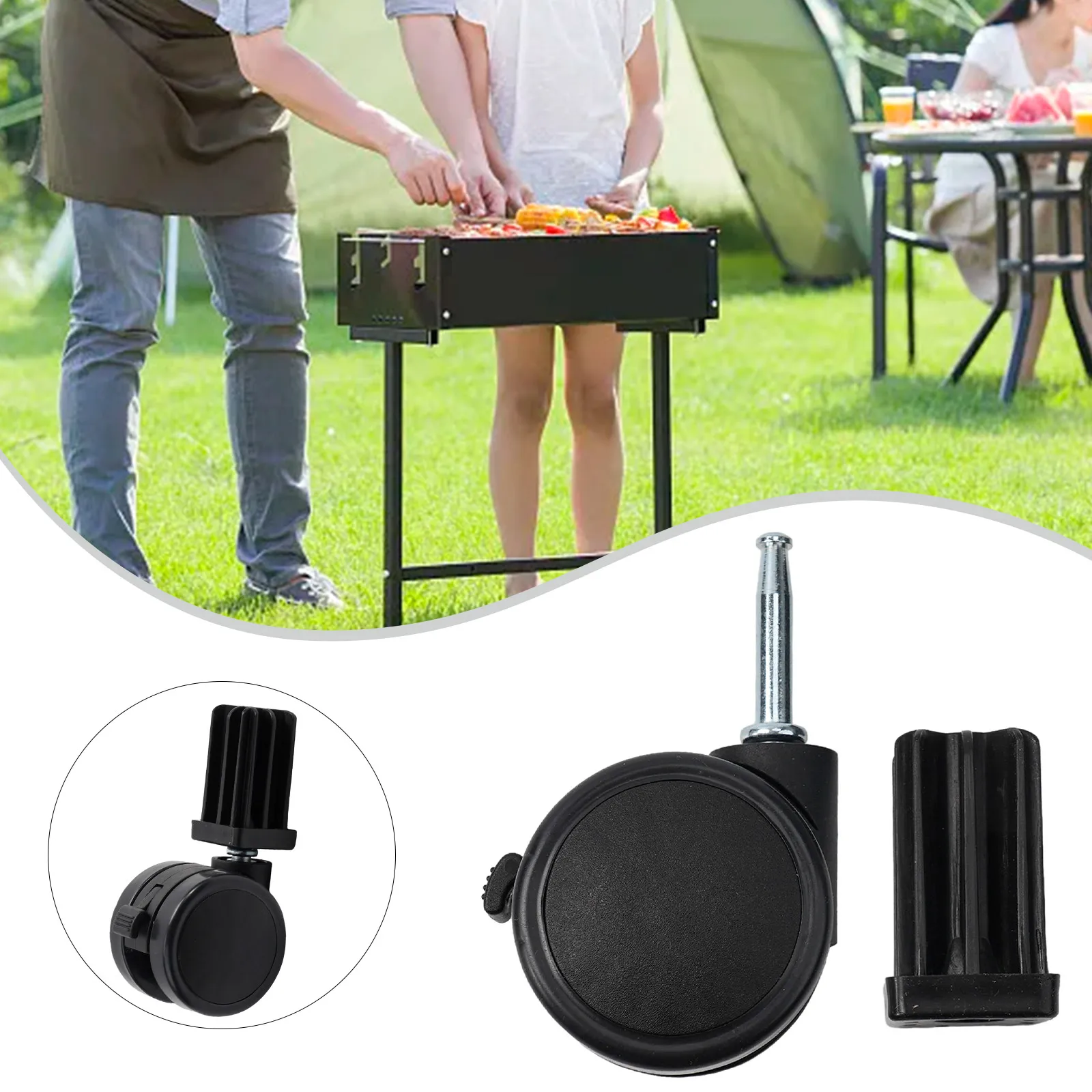 

Conveniently Move Your For Weber Grill with Locking Swivel Casters Compatible with For Genesis For Summit For Spirit